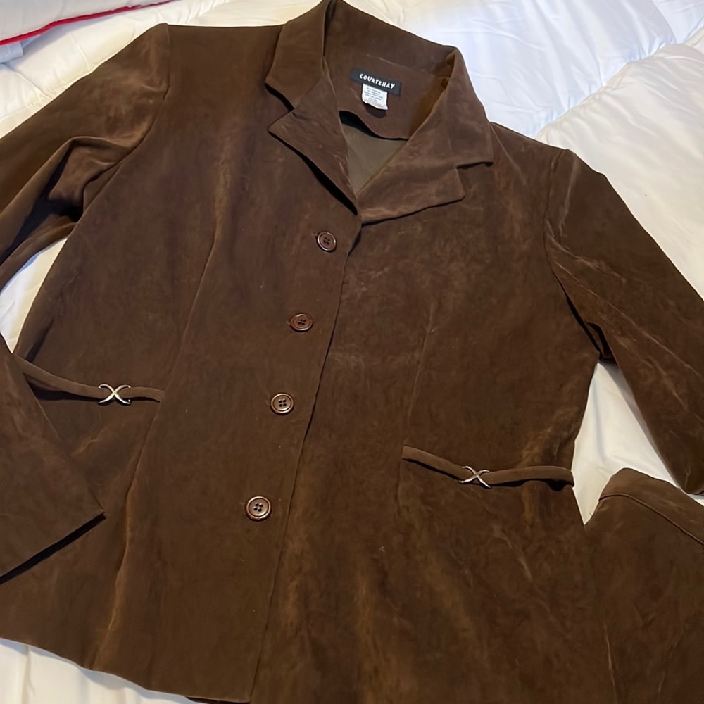 Courtnay pant suit (2pc) size 10 brown B613